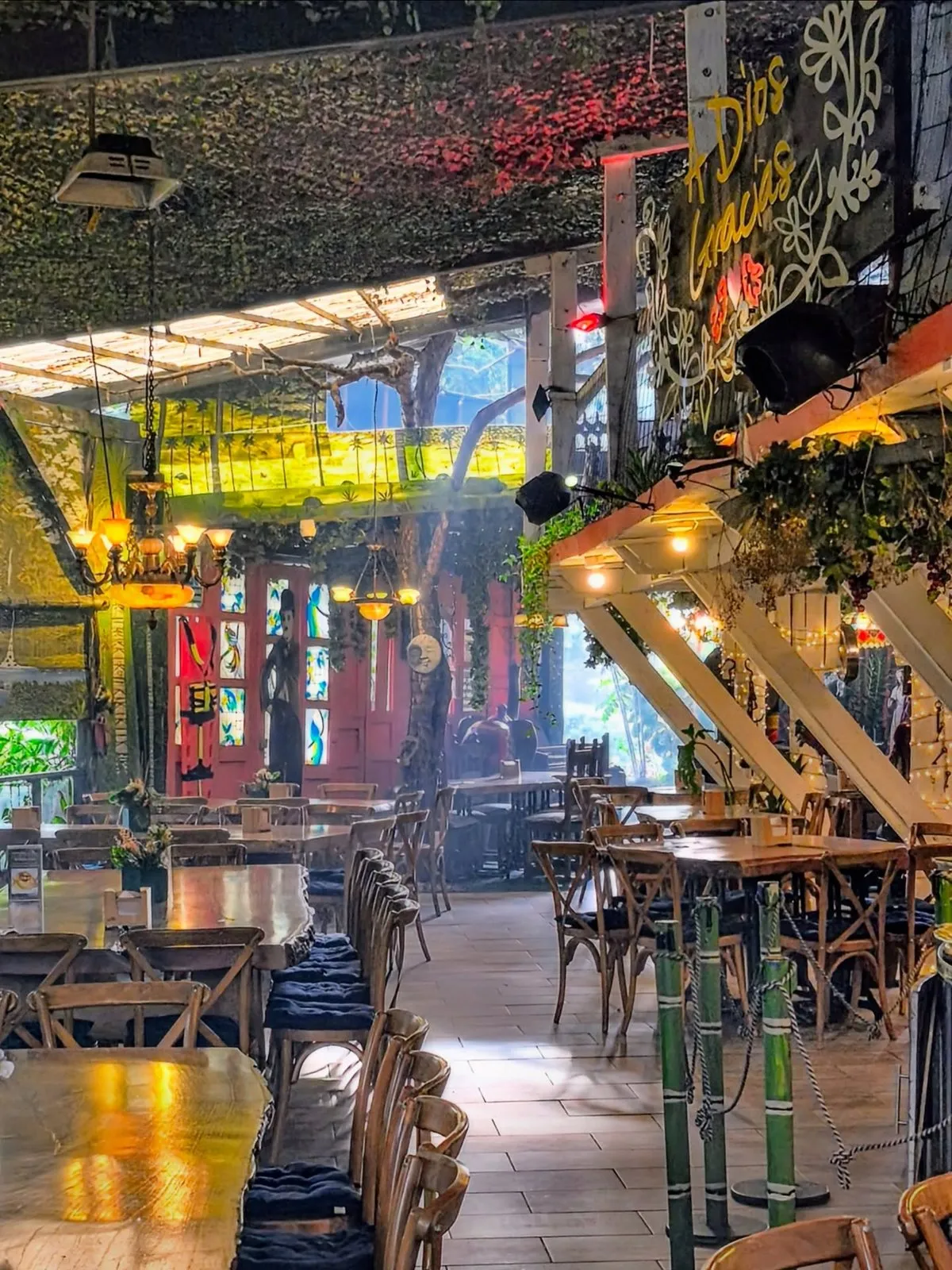 Salón entre plantas